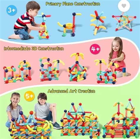 Magnetic Building Blocks + FREE 6000 Pages 7 IN 1 PDF Worksheet For Ki ...