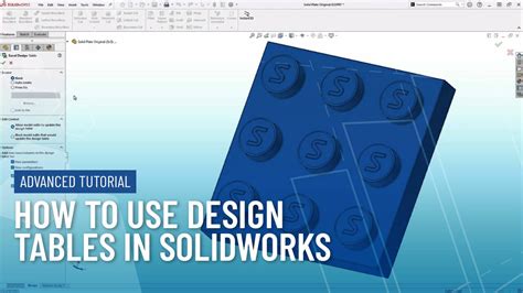 SolidWorks Design Table Tutorial 的图像结果