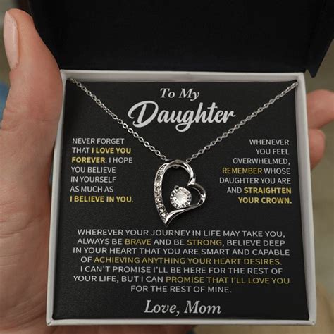 Unbreakable Ties: To My Daughter - Love Mom: Forever Love Necklace ...