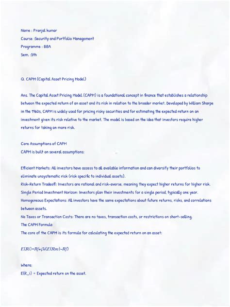 Capm Application Example 的图像结果