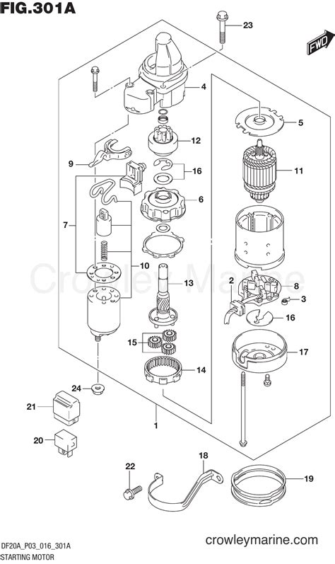 STARTING MOTOR (ELECTRIC STARTER) - Serial Range Four-Stroke Outboard ...