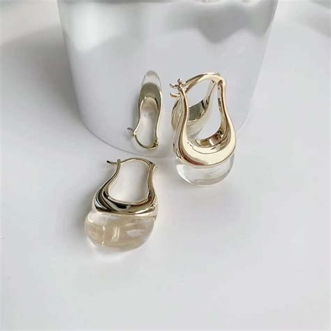 Glass Resin 18K Gold Anti Tarnish Long Dangling Earring For Women – ZIVOM