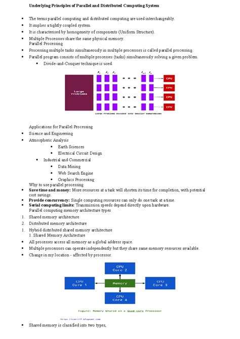 Underlying Principles of Parallel & Distributed Computing (CS101) - Studocu