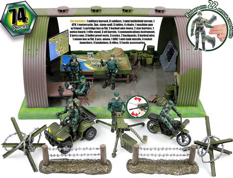 Buy Click N’ Play Army Action Figures and Military Playset with a Base ...