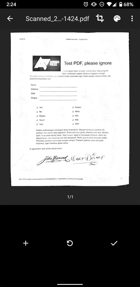 Scan Document Android Camera 的图像结果