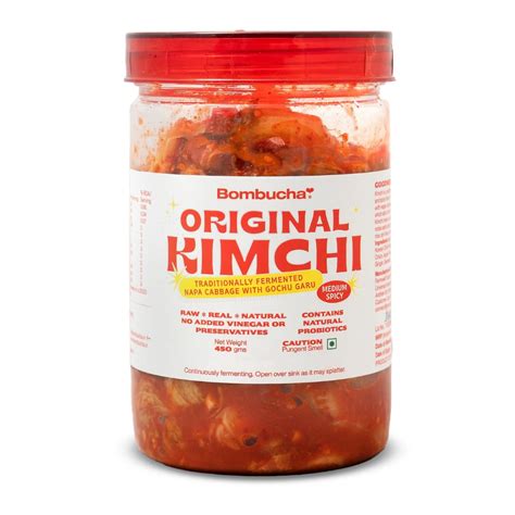Bombucha Original Kimchi 450g |100% Veg | Korean Style Fermented Nappa ...