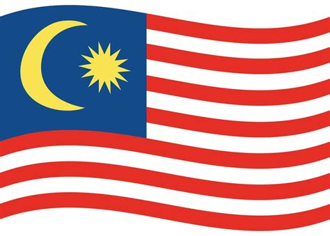Malaysian flag. Flag of Malaysia. Malaysia flag wave 27002940 Vector ...