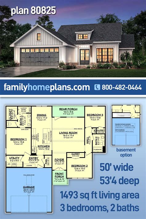 Basement House Plans, Bungalow House Plans, Family House Plans, New ...