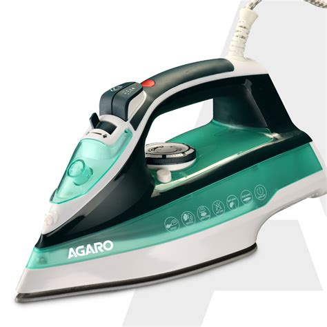 Galaxy Steam Iron, 2200W, Ceramic Coated Sole Plate, Sea Green – Agaro