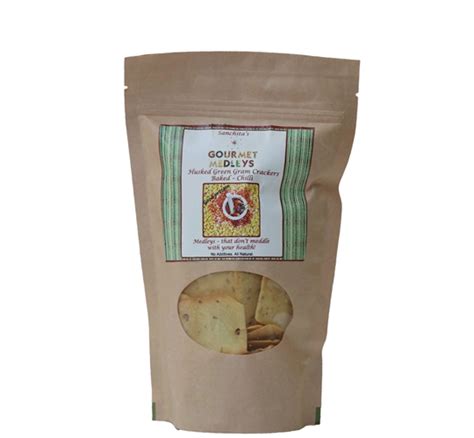 Buy Husked Green Gram Crackers Chilli Online from Gourmet Medleys at ...