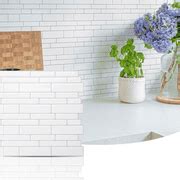 Buy Long King 12 in. x 12 in. Peel and Stick Backsplash Tile White ...