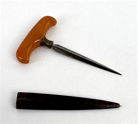 At Auction: Antique Bakelite Handle Gamblers Punch Dagger