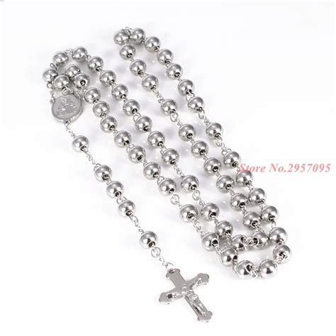 Rosary Chain Jesus Cross Pendant Necklace – CRAZE