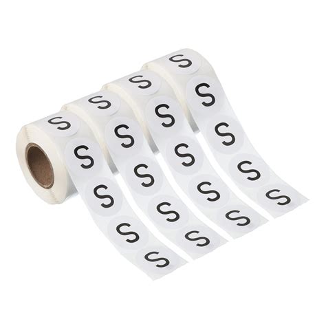 Uxcell 1" Round Letter S Stickers, Self-Adhesive Alphabet Stickers for ...