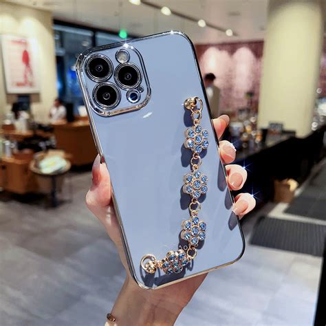 Luxury Electroplating Flower Chain Case