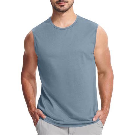 asjyhkr Mens Tank Tops Cotton Sleeveless Tee Shirt Summer Casual ...