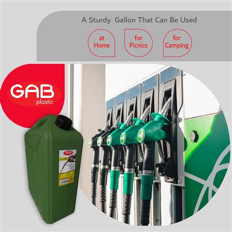 Buy GAB Plastic, Green Plastic Fuel Gallon, 20 liters, Fuel Gallon ...