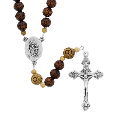 St. Joseph Wood Bead Rosary – Rosary.com