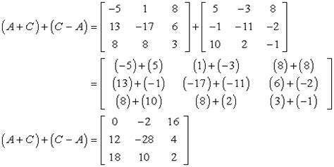 Matrices Addition and Subtraction Worksheet 的图像结果