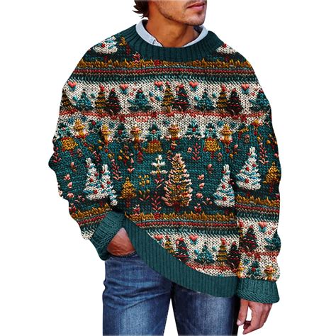 Christmas Sweaters - Men's Sweaters, Men's Christmas Cozy Sweater Xmas ...