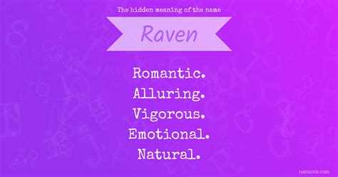The hidden meaning of the name Raven | Namious