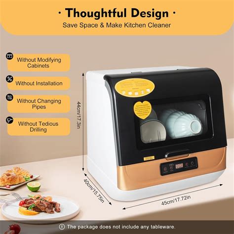 Dfmyhked Countertop Dishwasher Portable Mini Dish Washer With India | Ubuy