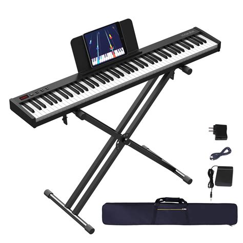 Buy KONIX Keyboard Piano 88 Key with Double X Stand, Full Size Semi ...