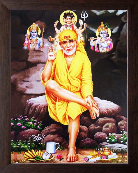 Buy Art n Store: Sai Baba with Lord Ram, Lord Vishnu and Lord Krishana ...