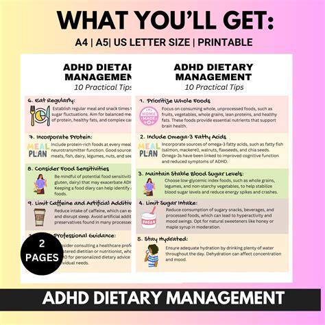 ADHD Diet Food List, Attention Deficit Hyperactivity Disorder Meal Plan ...