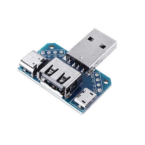 4 in 1 USB Adapter Board Male to Female Micro Type-C 4P 2.54mm USB4 ...