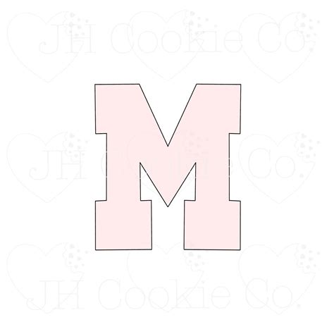 Block Letter M - Cookie Cutter – The Cookie Mercantile