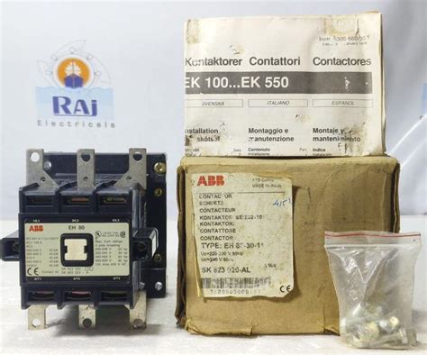 ABB MAGNETIC CONTACTOR EH 80 415V COIL 600VAC 3 POLE | RAJ ELECTRICALS ...