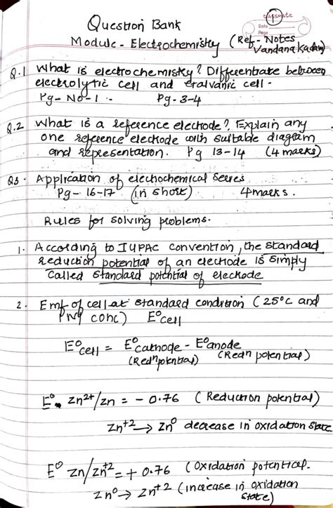 Question Bank module Electrochemistry - Quotto 13aVl~ o d_ulc - f le ...