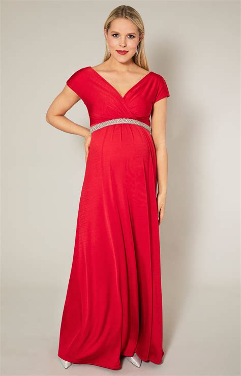 Francesca Maternity Maxi Dress Sunset Red - Maternity Wedding Dresses ...