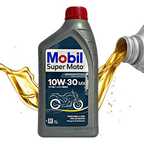 Óleo Mobil 10w-30 Super Moto Mx 10w30 Semi Sintetico 4t (1 litro) Titan ...