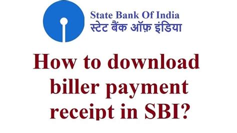 How to download SBI biller payment receipt?