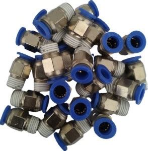 lucan techno 8mm OD Pneumatic Pipe Male Connector (Pack of 25) 1-Way ...