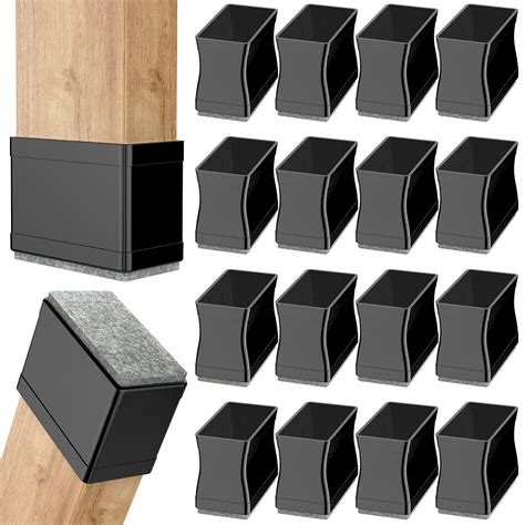 24 Pcs Chair Leg Floor Protectors, Rectangle Felt Furniture Foot ...