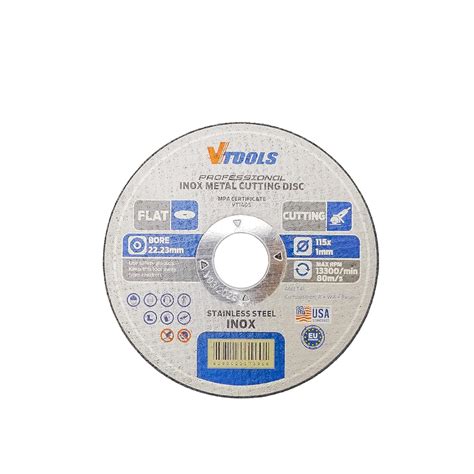 VTOOLS 115 mm x 1 mm Flat Disc for Metal Cutting, Ultra Thin 4.5 Inch ...