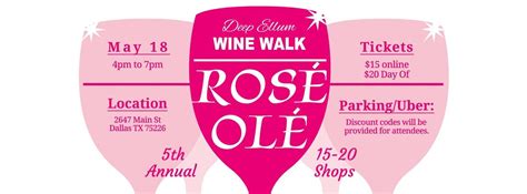Deep Ellum Wine Walk: Rosé Olé, 2647 Main St, Dallas, TX 75226-1411 ...