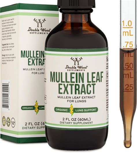Amazon.com: Mullein Drops for Lungs - Organic Mullein Leaf Extract for Lungs - 2FL OZ, 60 ...