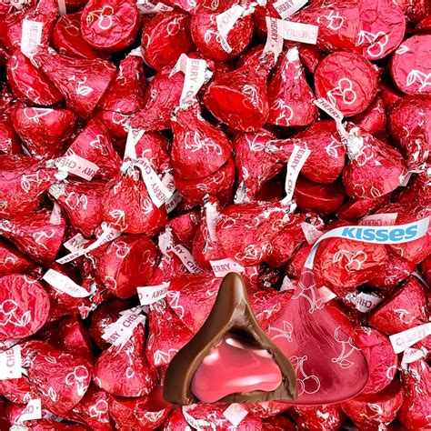 Amazon.com : Hershey's Kisses Bulk Candy Valentine’s Day Cherry Cordial ...
