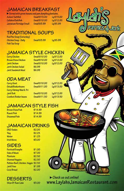 Jamaican Restaurant Menu Template 的图像结果