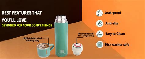 The Indus Valley Stainless Steel Vacuum Insulated Flask with Drinking ...