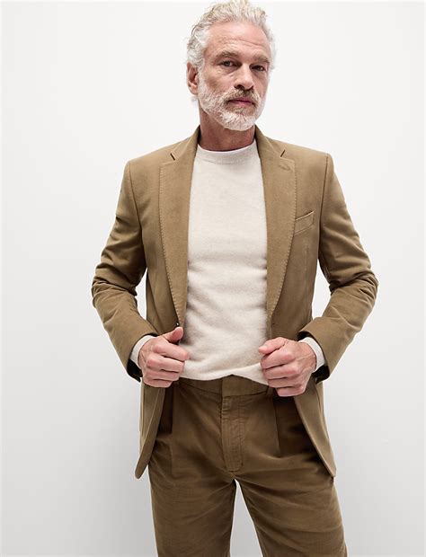 Buy Italian Moleskin Single Breasted Blazer at Marks & Spencer