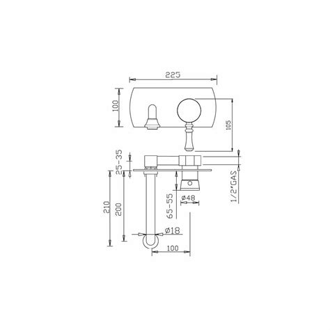 Single Plate Wall Mounted Basin Mixer Made in Italy