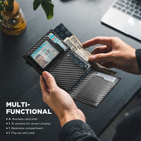 Buy VULKIT Credit Card Holder with Banknote Compartment RFID Blocking ...