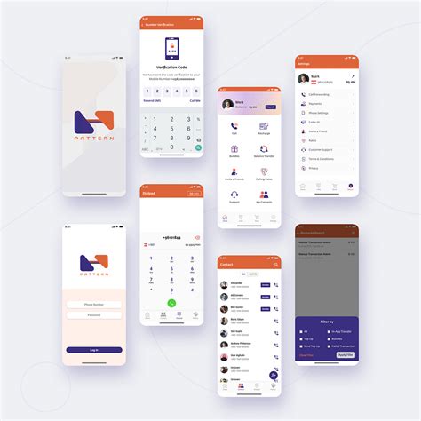VoIP Phone UI Design 的图像结果