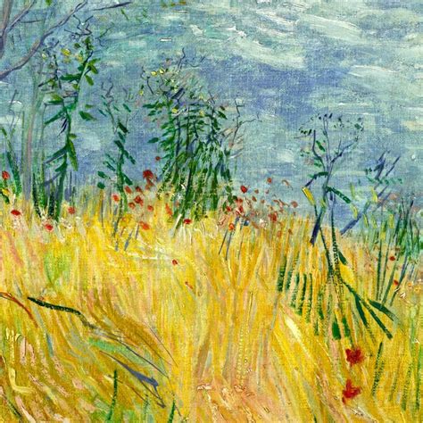 Edge Of Wheat Field With Poppies - Vincent van Gogh - Landscape ...