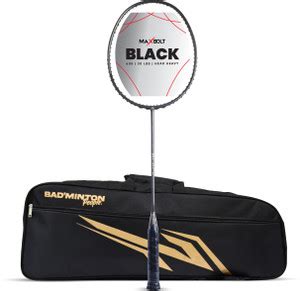 Maxbolt Black (Racket + Badminton People Kitbag Combo) Black Unstrung ...